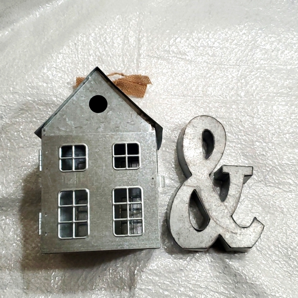 Farmhouse Metal House and & sign.
